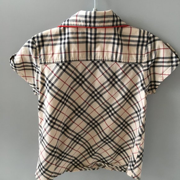 BURBERRY Short Sleeve Button Down Size 2 Toddler - Picture 4 of 8